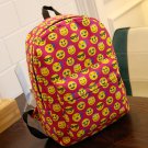 Rose red Smile Print Casual Daypack Student Schoolbag Backpack Travel Bag