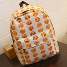 White Smile Print Casual Daypack Student Schoolbag Backpack Travel Bag
