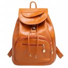 Brown Backpack Vintage Style Solid School Soft Rucksack Bags