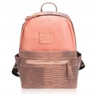 Brown Artificial Leather Contrast color Shoulder Bag Backpacks