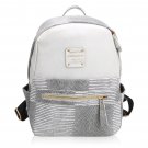 Gray Artificial Leather Contrast color Shoulder Bag Backpacks