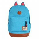 Blue Stylish Cool Shoulder Bag Canvas Backpack School Travel Rucksack