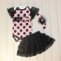 Cute Polkadot Baby Romper, Tutu & Headband Set