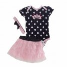 Polka Dot Baby Lil Princess 3Pcs Tutu Set