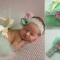 Baby Green Fluffy Tutu & Headband Photography Set