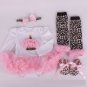 Fancy Baby Girl Autumn/Birthday Outfit, 4 Pcs/set