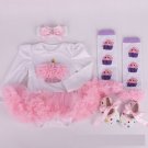 Fancy Baby Girl Autumn/Birthday Outfit, 4 Pcs/set