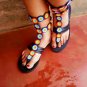 Hand Made Beaded Gladiator Sandals