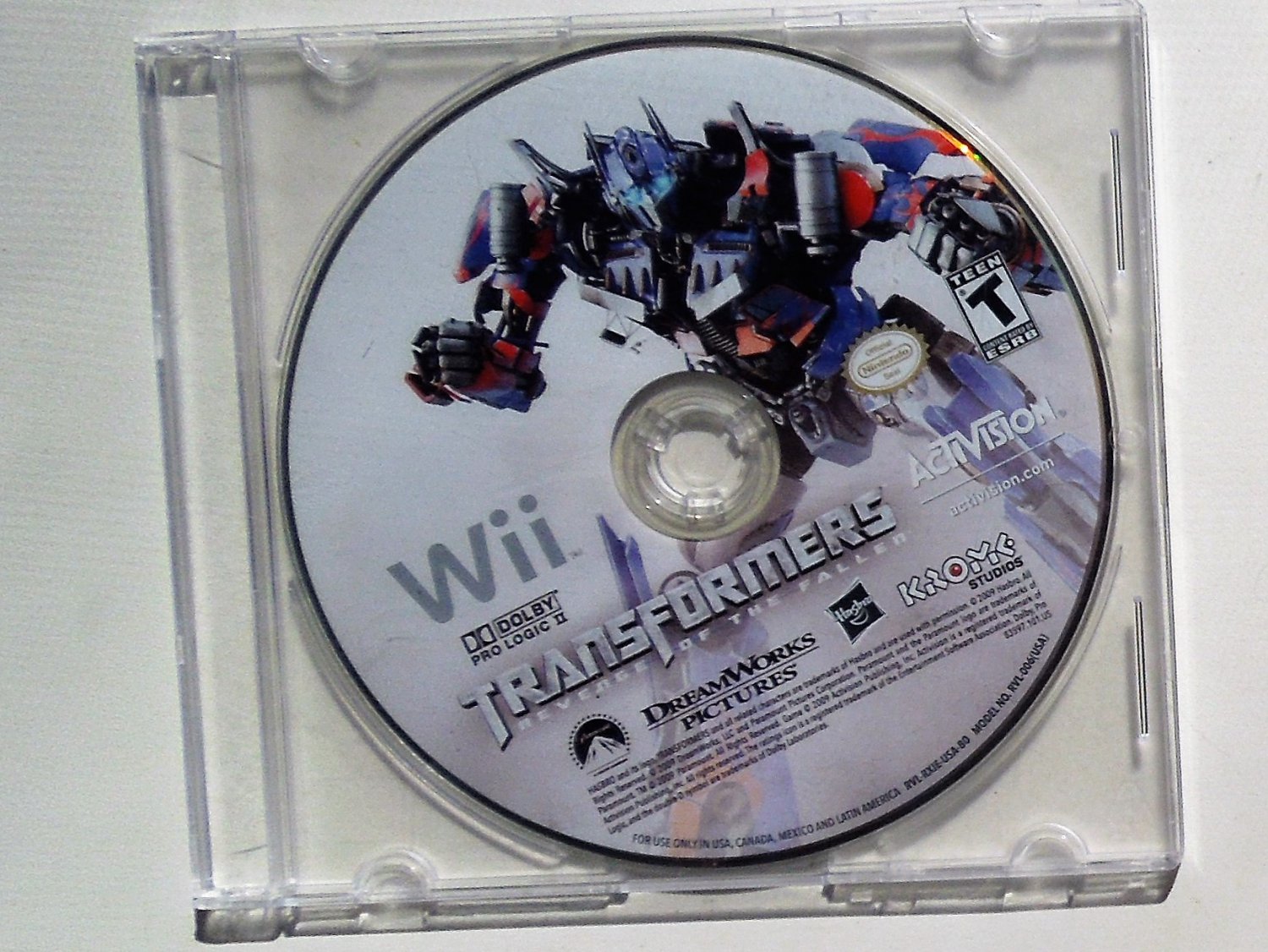 2009 Activision Transformers Revenge Of The Fallen Nintendo Wii Game Onlys