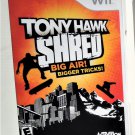 2010 Activision Tony Hawk Shred For Nintendo Wii Game Systems