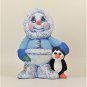 Hand Painted Ceramic Snowman Figurines