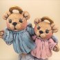 Hand Painted Ceramic Angel Teddy Bears