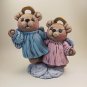 Hand Painted Ceramic Angel Teddy Bears