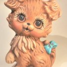 Hand Painted Ceramic Brown Dog Figurine Puppy Handmade