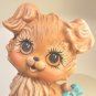 Hand Painted Ceramic Brown Dog Figurine Puppy Handmade