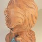 Hand Painted Ceramic Brown Dog Figurine Puppy Handmade