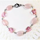 Rose Quartz and Pink Crystal Bracelet