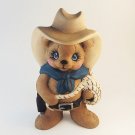 Ceramic Cowboy Western Teddy Bear
