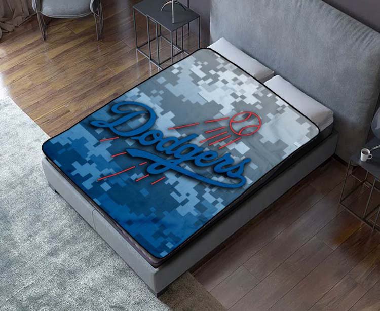 Los Angeles Dodgers MLB Bed Blanket Quilt Throw Sheet