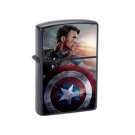 Captain America Oil Windproof Flip Top Lighters Briquet Encendedor 2