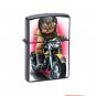 Cat Riding A Motorcycle Hellrider - Oil Windproof Flip Top Lighters Briquet Encendedor