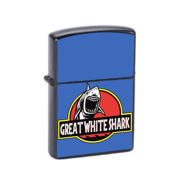 Great White Shark Jurassic Park Parody - Oil Windproof Flip Top Lighters Briquet Encendedor