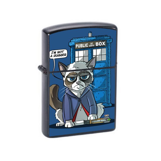 Grumpy Cat Doctor Who 1 - Oil Windproof Flip Top Lighters Briquet Encendedor
