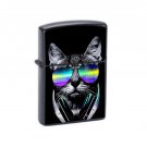Music Lover Cat - Oil Windproof Flip Top Lighters Briquet Encendedor
