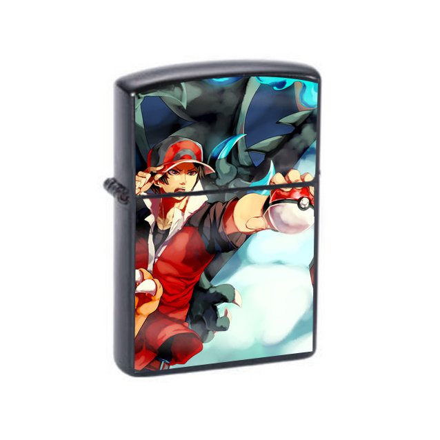Triple Charizards Pokemon - Oil Windproof Flip Top Lighters Briquet Encendedor