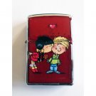 Cedric & Chen Kiss - Oil Windproof Flip Top Black Lighters Briquet Encendedor