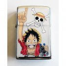 One Piece - Luffy Japanese Manga - Oil Windproof Flip Top Black Lighters Briquet Encendedor