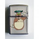 Totoro Rainy Japanese Anime - Oil Windproof Flip Top Black Lighters Briquet Encendedor