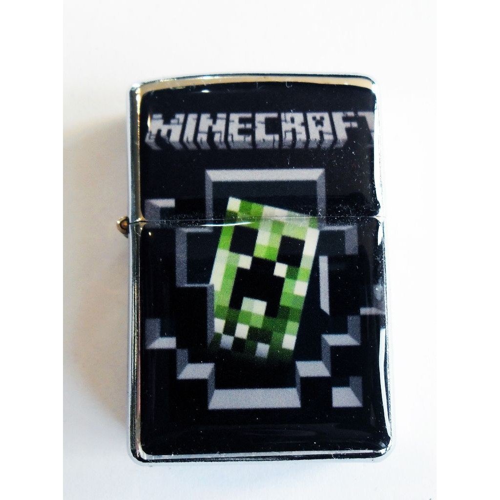 Minecraft - Oil Windproof Flip Top Black Lighters Briquet Encendedor