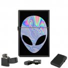 Alien - Oil Windproof Flip Top Black Lighters Briquet Encendedor