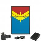 Captain Marvel - Oil Windproof Flip Top Black Lighters Briquet Encendedor EE