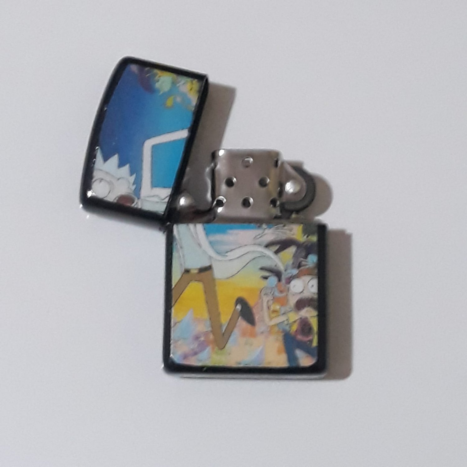 Rick And Morty And Monsters - Oil Windproof Flip Top Black Lighters Briquet Encendedor 1