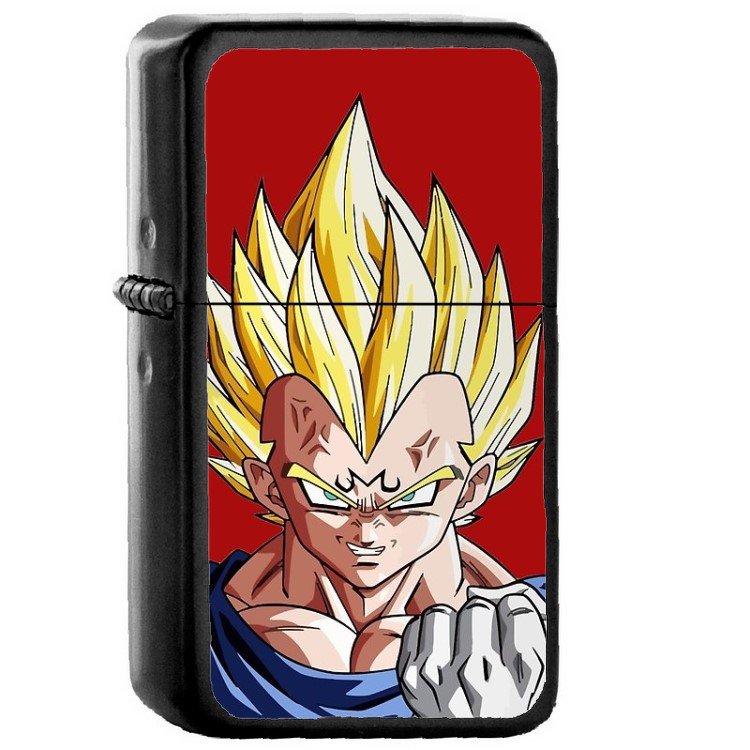 Dragon Ball Z Vegeta Japanese Anime Oil Windproof Flip Top Black Lighters Briquet Encendedor 15