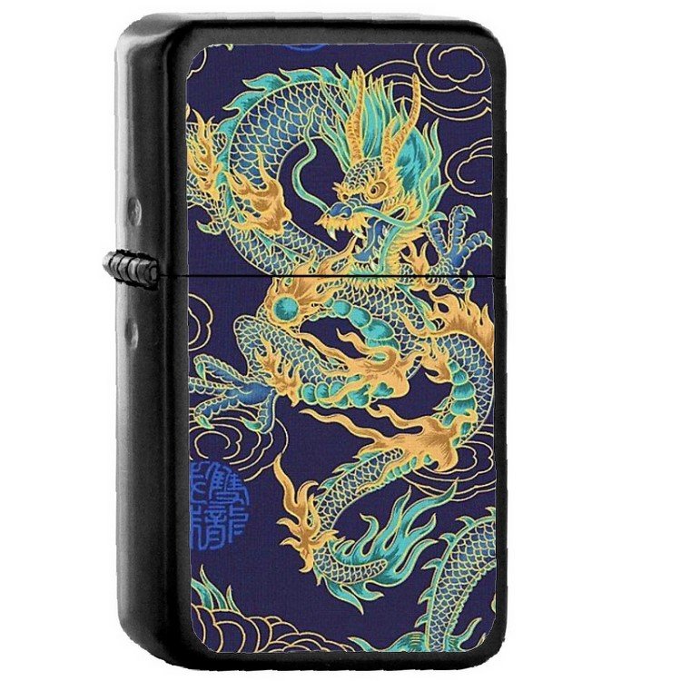 3 Dragon - Oil Windproof Flip Top Black Lighters Briquet Encendedor 2