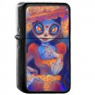 3 La Muerte Mexico Mexican - Oil Windproof Flip Top Black Lighters Briquet Encendedor 2