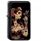 4 Day of The Dead Mexico Mexican - Oil Windproof Flip Top Black Lighters Briquet Encendedor 2