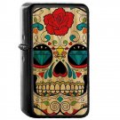 5 Sugar Skull Mexico Mexican - Oil Windproof Flip Top Black Lighters Briquet Encendedor 2