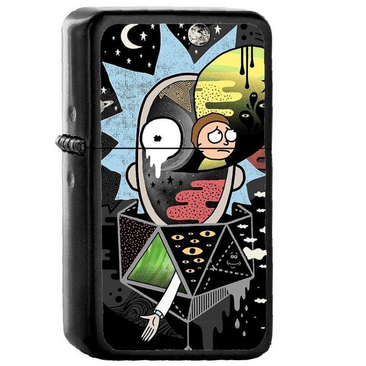 7 Rick and Morty - Oil Windproof Flip Top Black Lighters Briquet Encendedor 2
