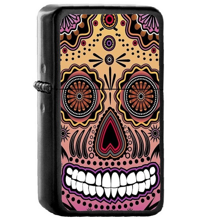 5 Dia De Los Muertes Mexico Mexican - Oil Windproof Flip Top Black Lighters Briquet Encendedor 2