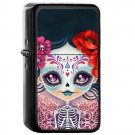 Amelia Calavera Sugar Skull Mexico Oil Windproof Flip Top Black Lighters Briquet Encendedor 2