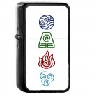Avatar Four Element - Oil Windproof Flip Top Black Lighters Briquet Encendedor 2