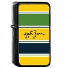Ayrton Senna Helmet - Oil Windproof Flip Top Black Lighters Briquet Encendedor 2