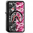 Bape Shark Black and Pink - Oil Windproof Flip Top Black Lighters Briquet Encendedor 2
