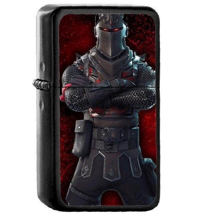 Black Knight - Oil Windproof Flip Top Black Lighters Briquet Encendedor 2