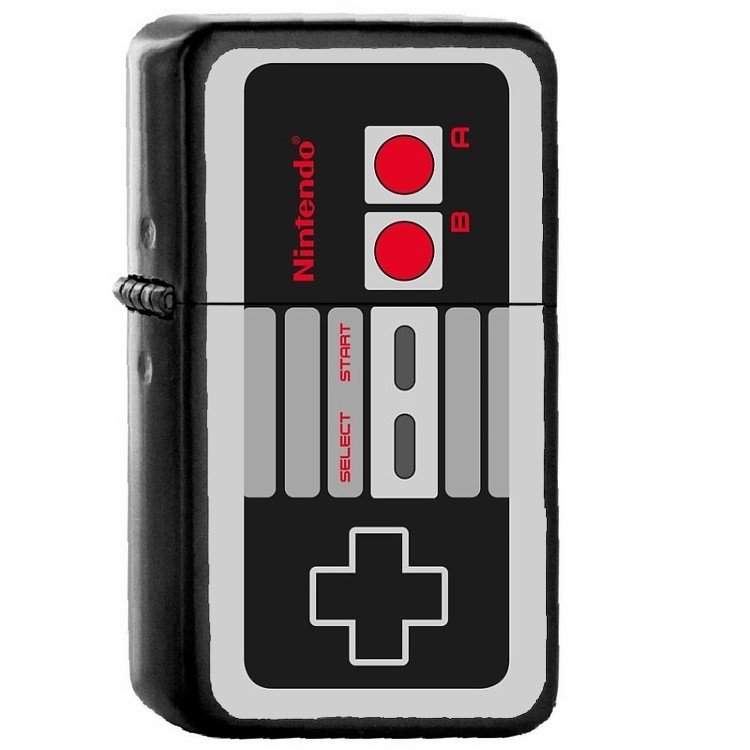 Classic Retro Nintendo - Oil Windproof Flip Top Black Lighters Briquet Encendedor 2