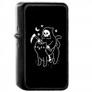 Death Rides A Black Cat - Oil Windproof Flip Top Black Lighters Briquet Encendedor 2